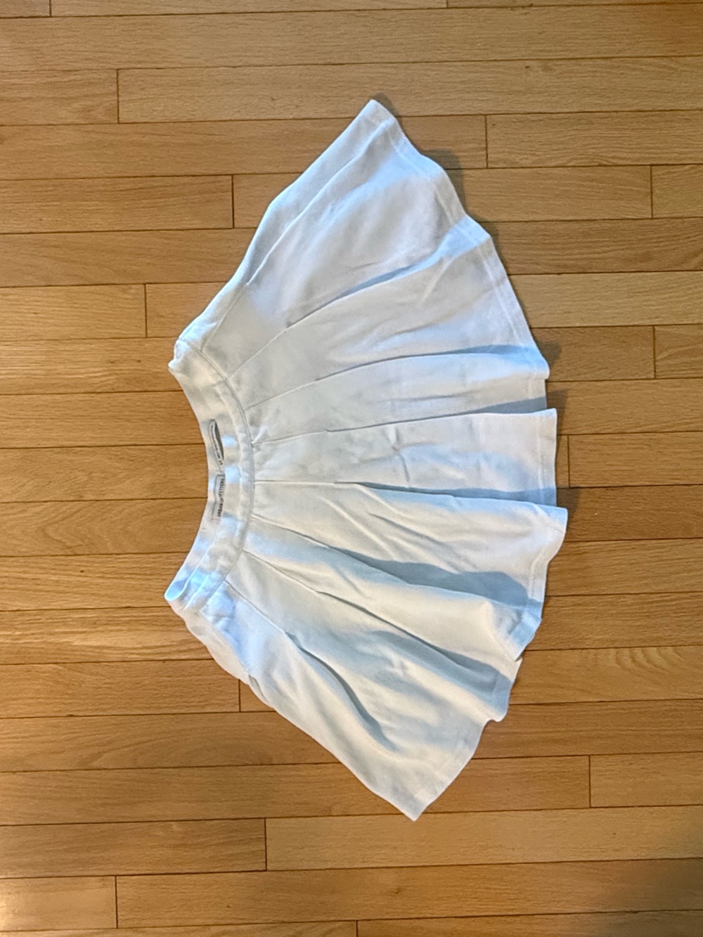 Urban Outfitters White Flared Pleated Mini Skirt
